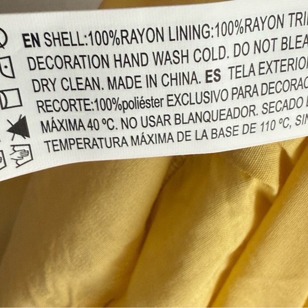 Forever21 Yellow Maxi Crochet Trim Dress Sz S - Picture 4 of 6